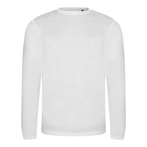 AWDis Mens Long Sleeve Tri-Blend T-Shirt / Solid White